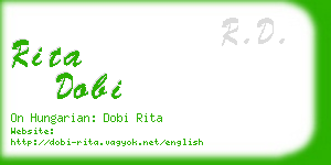 rita dobi business card